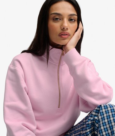 Pull &agrave; demi-zip avec logo brod&eacute; Essential Image 2