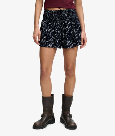 Printed Mini Smocked Shorts Image 2