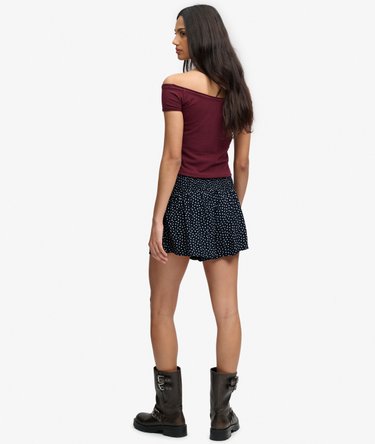 Printed Mini Smocked Shorts Image 5