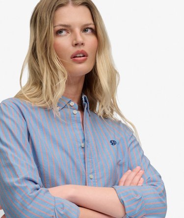 Slim Oxford Button Down Overhemd met Lange Mouwen Image 4