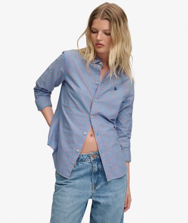 Slim Oxford Button Down Overhemd met Lange Mouwen Image 2