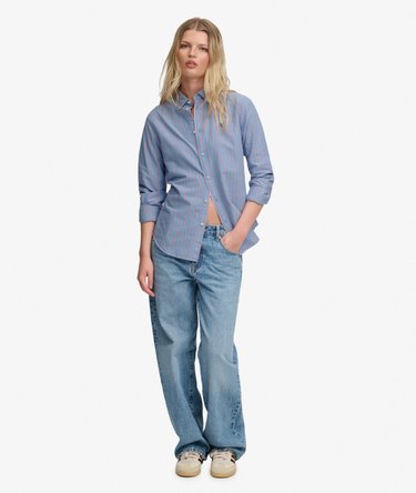 Slim Oxford Button Down Overhemd met Lange Mouwen Image 3