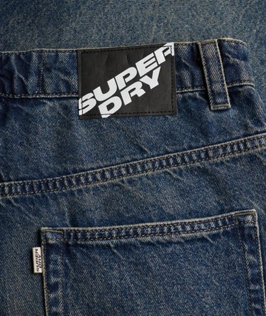 Oversized Washed Denim Shorts Image 6