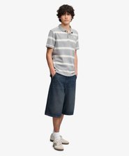 Oversized Washed Denim Shorts