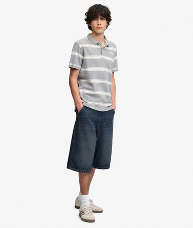 Oversized Washed Denim Shorts Image 2
