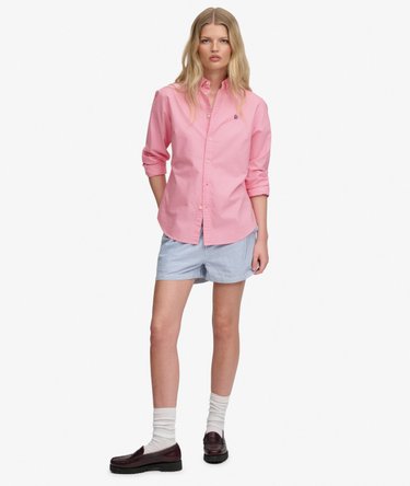 Slim Oxford Button Down Overhemd met Lange Mouwen Image 3