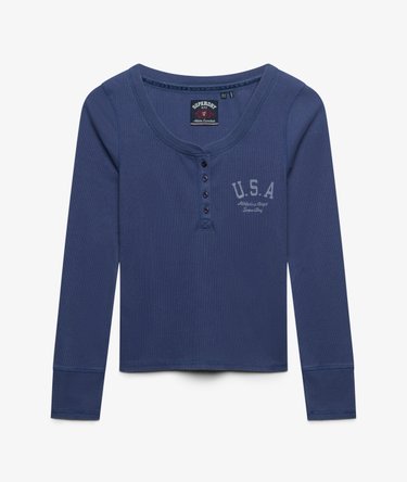 Athletic Button Down Long Sleeve Top Image 7