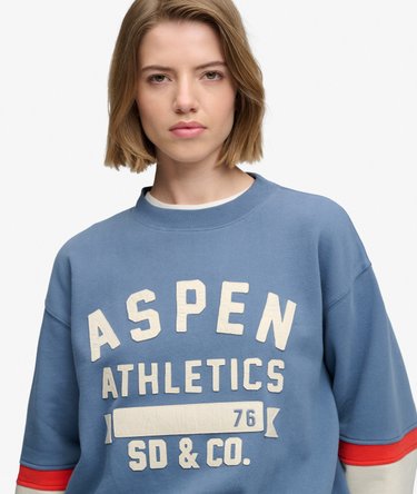 Sweatshirt Aspen Athletics Preppy Ski Image 3