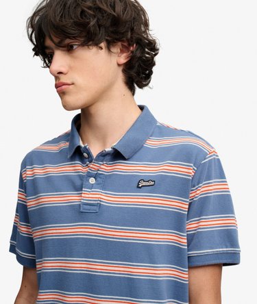 Vintage Stripe Jersey Poloshirt Image 4