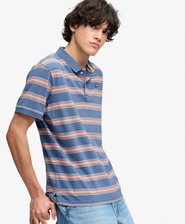 Vintage Stripe Jersey Polo Shirt