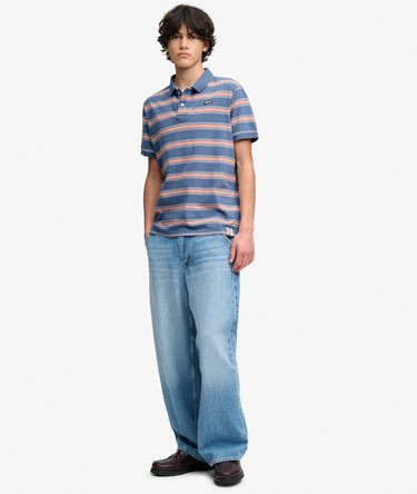 Vintage Stripe Jersey Poloshirt Image 3