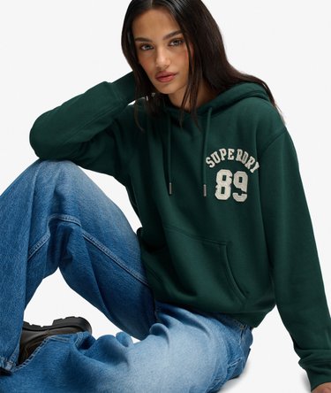 Athletic Essential Applique Cropped Hoodie Image 2