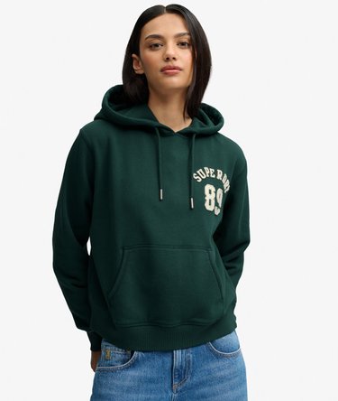 Athletic Essential Applique Cropped Hoodie Image 1