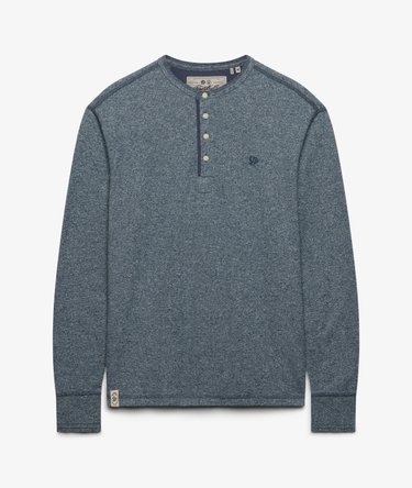 Haut Col Grand-P&egrave;re Gaufr&eacute; Mini Slub Manches Longues Image 6