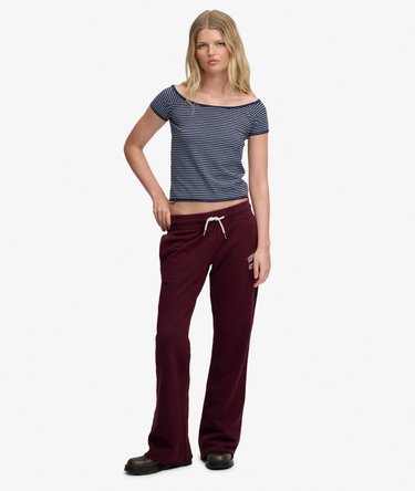 Athletic Embroidered Flare Joggers Image 1