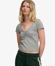 Athletic Essentials Kurzarmshirt mit Raffung