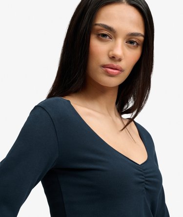 Athletic Essential Gathered Long Sleeve Top Image 4