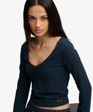 Athletic Essential Lange Mouwen Top met Plooien