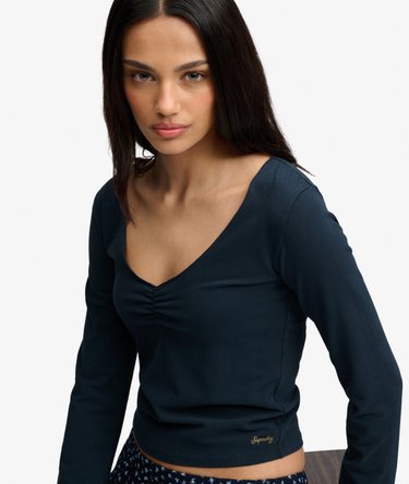 Athletic Essential Gathered Long Sleeve Top Image 2
