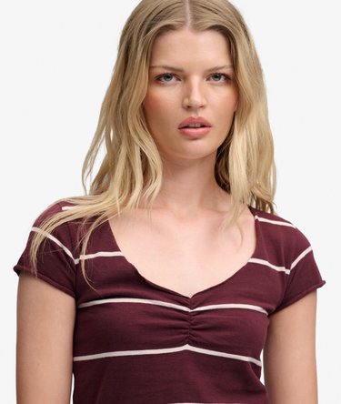 Athletic Essentials Gathered Pattern Top Image 4