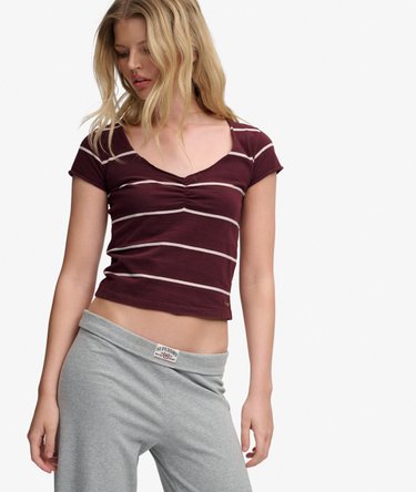 Athletic Essentials Gathered Pattern Top Image 1