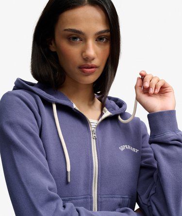 Essential Logo Cropped Zip Hoodie Image 4