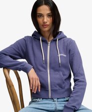 Essential Logo Cropped Zip Hoodie