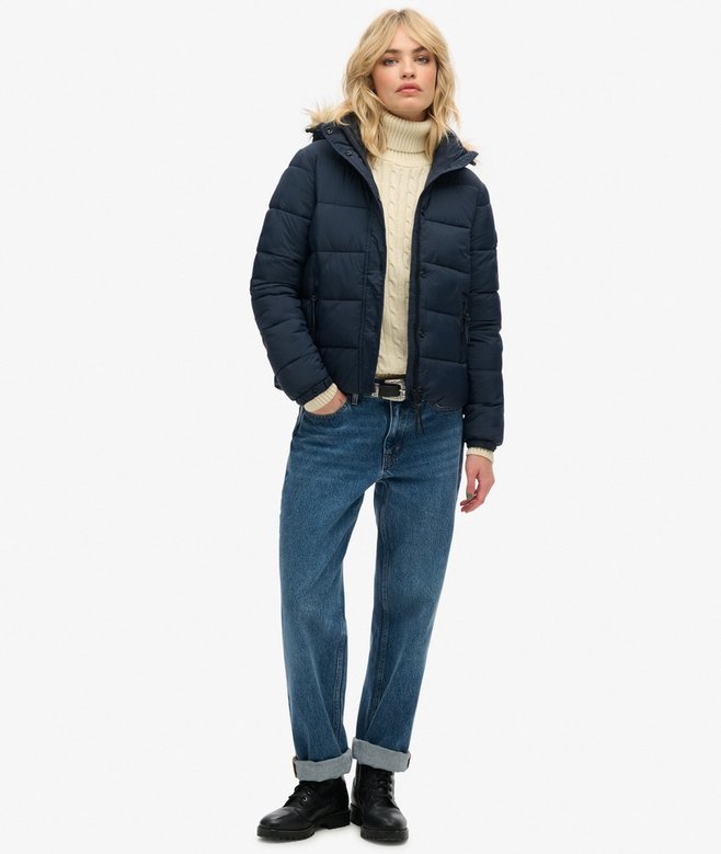 Hooded Mid Layer Short Jacket