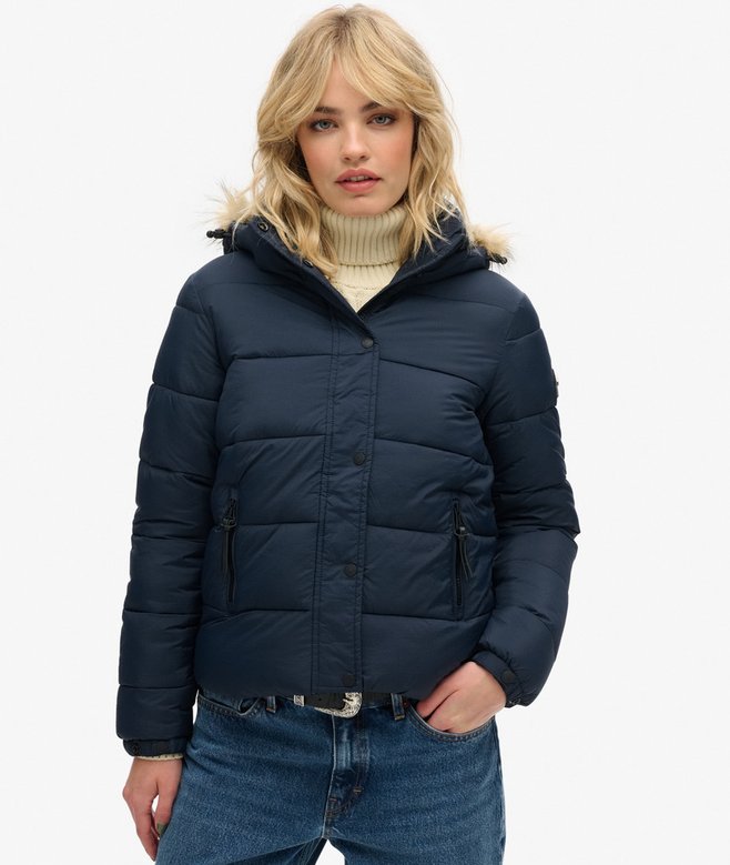 Hooded Mid Layer Short Jacket