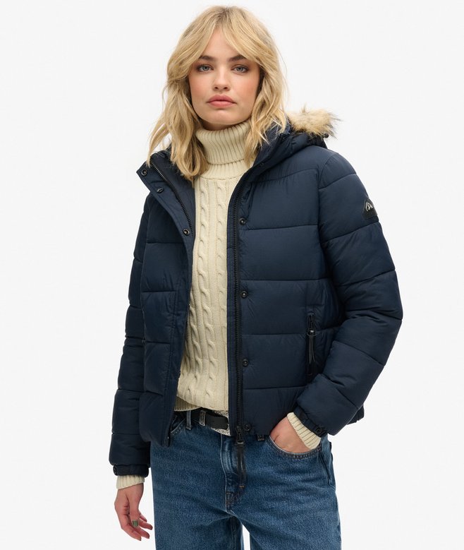 Hooded Mid Layer Short Jacket