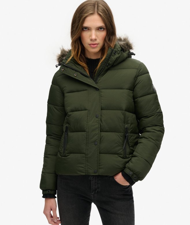 Hooded Mid Layer Short Jacket