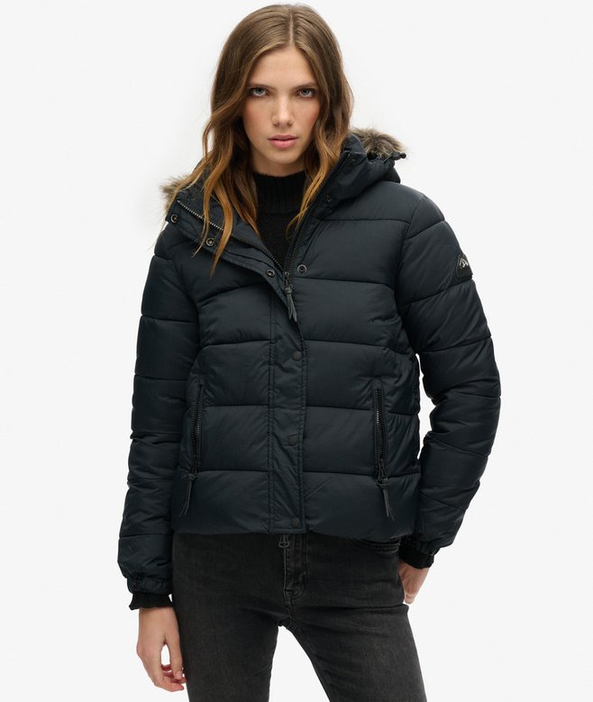 Hooded Mid Layer Short Jacket