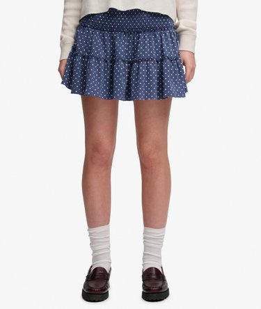 Tiered Jersey Mini Skirt Image 4