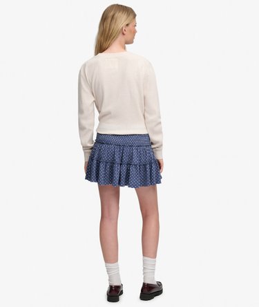 Tiered Jersey Mini Skirt Image 6