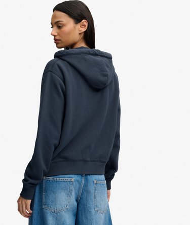 Athletic Essential Relaxed Crop Zip Hoodie Image 6