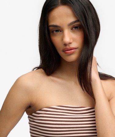 Athletic Essentials Stripe Jersey Bandeau Top Image 4