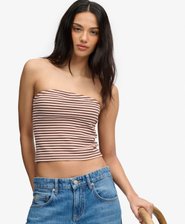 Athletic Essentials Stripe Jersey Bandeau Top