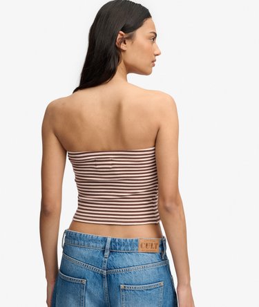 Athletic Essentials Stripe Jersey Bandeau Top Image 5