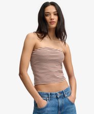 Athletic Essentials Stripe Jersey Bandeau Top