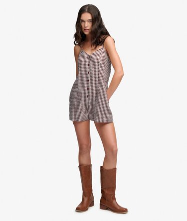 Gingham Cami Playsuit Image 3