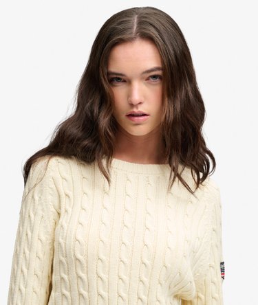 Slouchy Cable Knit Jumper Image 4