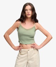 Essential Crop Top met Kanten Afwerking