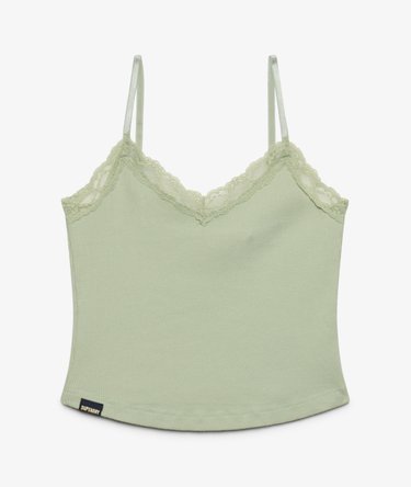 Essential Crop Top met Kanten Afwerking Image 7