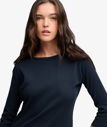 Athletic Essentials Pointelle Topp med Halvlange Ermer Image 3