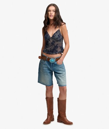 Flocked Mesh Cami Top Image 3