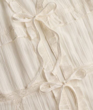 Long Sleeve Lace Tie Front Top Image 5