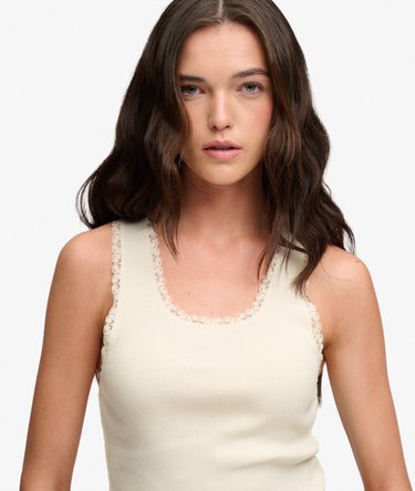 Vintage Lace Trim Vest Image 4