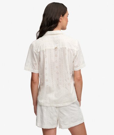 Heritage Broderie Korte Mouw Overhemd Image 5