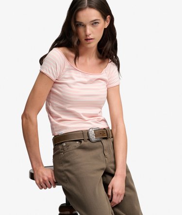 Bardot Short Sleeve Off Shoulder Top Image 2