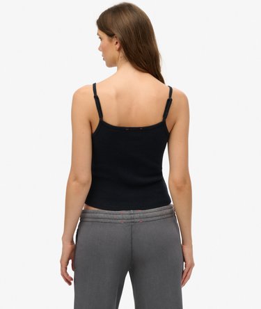 Athletic Essentials Embroidered Button Cami Top Image 4
